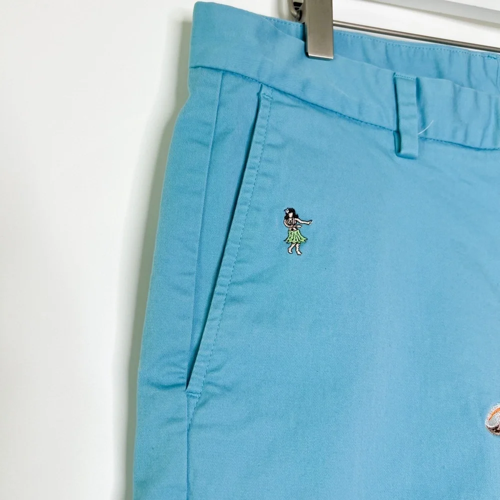 Vineyard Vines Shorts Blue Chino Stretch Breaker Shorts Hawaii Coconut - Picture 3 of 8